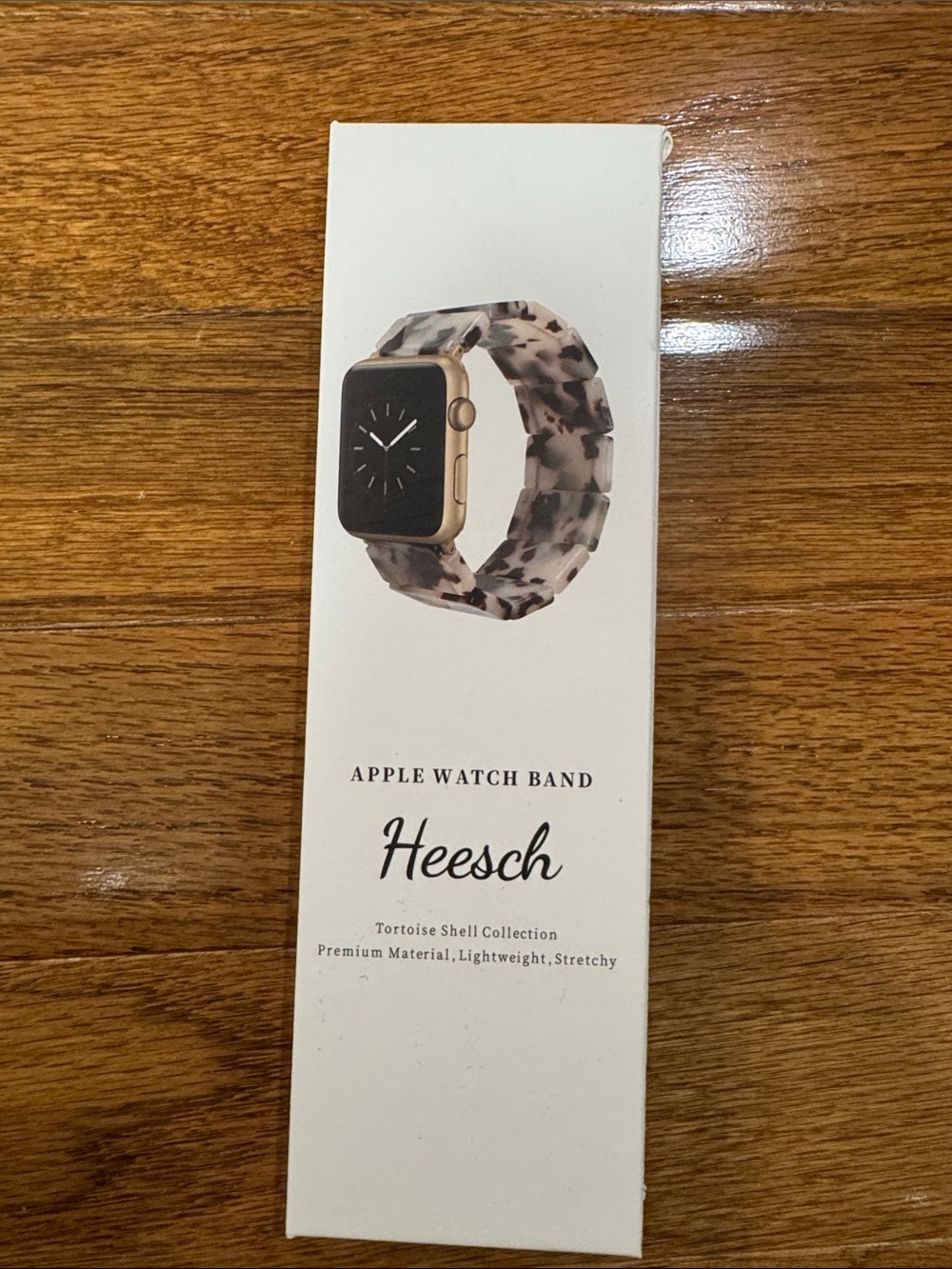Tortoise Shell Apple Watch Band - Cream & Gray